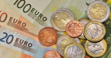 Banner mit Euro Geld