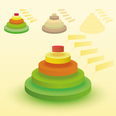 3d bar chart, bar graph element. Editable vector graphics. Illustration for business, finance, growth concepts.