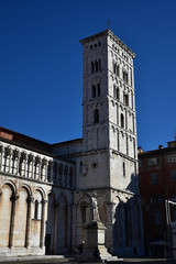 Campanile de l'église San Michele à Lucca en Toscane, Italie