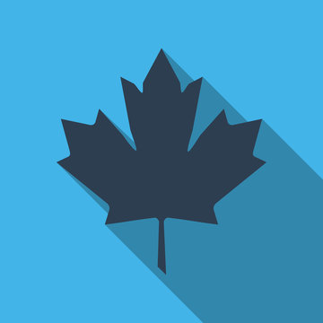 Maple leaf vector icon. Maple leaf vector illustration. Canada vector symbol maple leaf clip art. Red maple leaf.