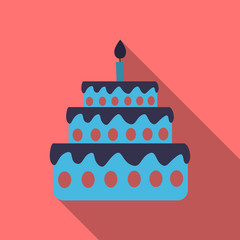 Cake with one candle