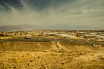 The Negev Desert. Landscape of the desert. Journey.