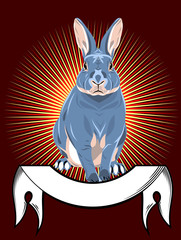 Image of a rabbit on a banner background