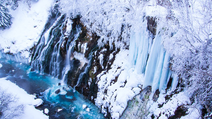 winterfall　冬の白髭の滝
