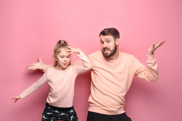 Young father with his baby daughter