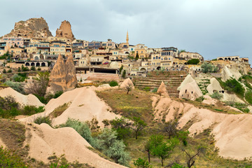 Obraz premium górski krajobraz w Kapadocji, Park Narodowy Goreme, Turcja.