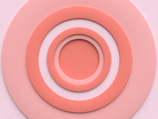 circle-round pink abstract background 3d rendering