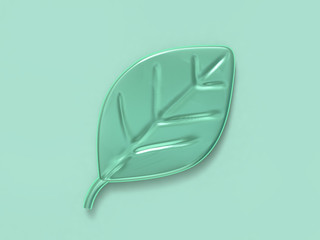abstract green leaf nature green background 3d rendering