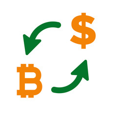 Bitcoin logo icon, virtual money, crypto currency