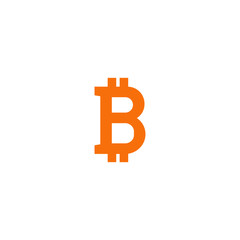 Bitcoin crypto currency, digital money, vector icon