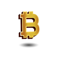 Bitcoin crypto currency, digital money, vector icon