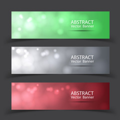 Banner colorful bokeh abstract background, For the festival. Illustrations Vector.