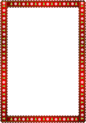 Frame, red border with Christmas elements