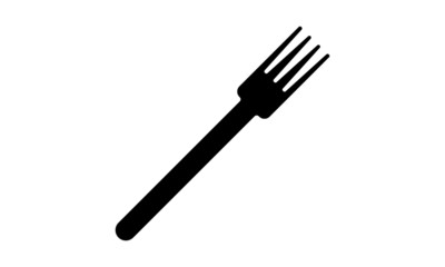 Fork Icon Isolated on white.