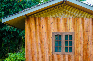 small habitation shack made of bamboo in the area.