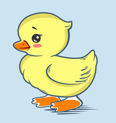A cute little duckling. Can be used for children's prints