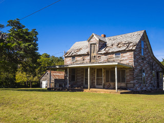 Lost places - old abandoned wooden house at Route 66