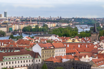 Fototapeta na wymiar Panoramic view of Prague