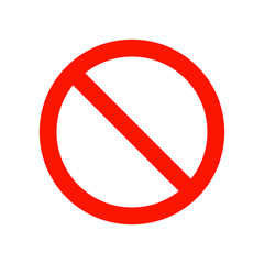 Obraz na płótnie Canvas Prohibition road sign, vector icon