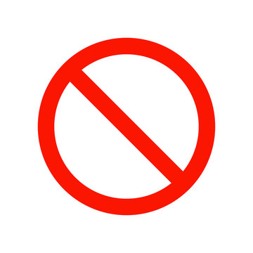 Prohibition road sign, vector icon