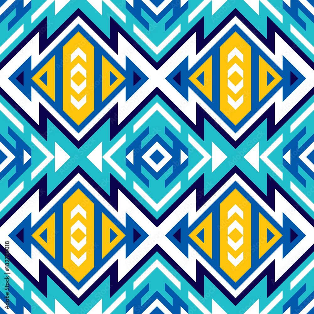 Poster seamless pattern of triangles and lines. zigzags and sharp corners. movement of geometric shapes.