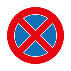 illustration Traffic no parking sign graphic isolated on white