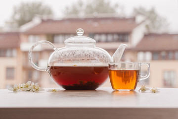 Jasmine tea on the table