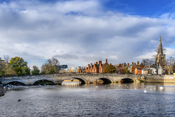 Bedford embankment on the river Ouse