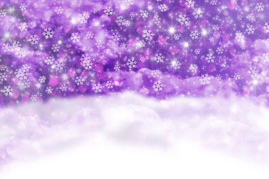 Christmas background with snowfall