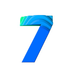 Number 7. Layered wave effect character type.