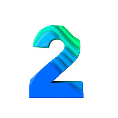 Number 2. Layered wave effect character type.