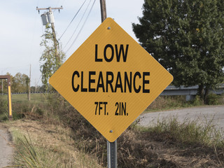 Low Clearance sign at Route 66 Bridge in Sapulpa