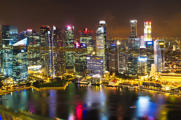 Fototapeta na wymiar Landscape of the Singapore financial district