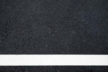 Asphalt road with marking line