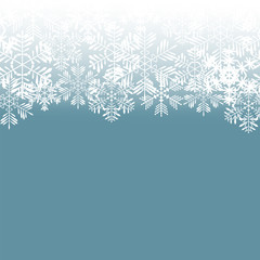 Snowflakes on a blue background. Vector illustration.