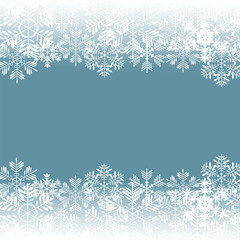 Fototapeta na wymiar Snowflakes on a blue background. Vector illustration.