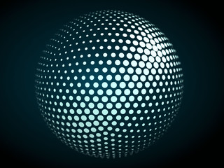 Dots colorful globe, abstract graphics 