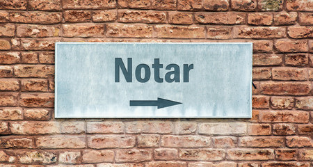 Schild 225 - Notar