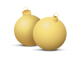 Boules de Noël dorées