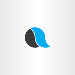a logo icon letter black cyan symbol vector