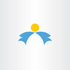 angel wings vector icon logo element