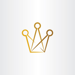 crown logo symbol element vector icon