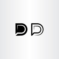 d logo icon black letter symbol sign