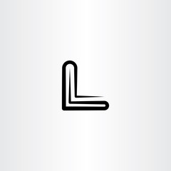 l logo black icon sign vector element symbol