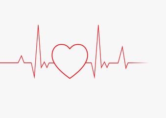 Heart pulse. Cardiogram. vector illustration