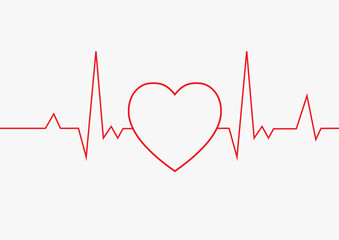 Heart pulse. Cardiogram. vector illustration