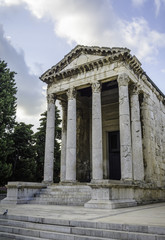 Fototapeta premium The temple of Augustus in the city of Pula, Croatia