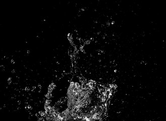 Water Splash Isolated On Black background