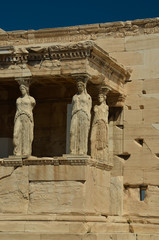 Fototapeta premium parthenon in Athens greece ancient monuments caryatids