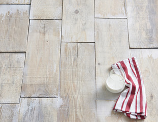 empty place for writing menu with milk and napkin style